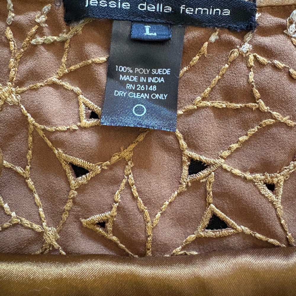 Brown Eyelet Lace-Up Suede-Look Spaghetti Strap Camisole - Picture 7 of 15